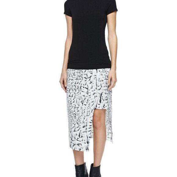 HELMUT LANG Twist Knot STRATA SKIRT Print Jersey